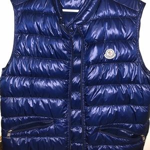 BRAND NEW MENS MONCLER NAVY PUFFER DOWN VEST SIZE4